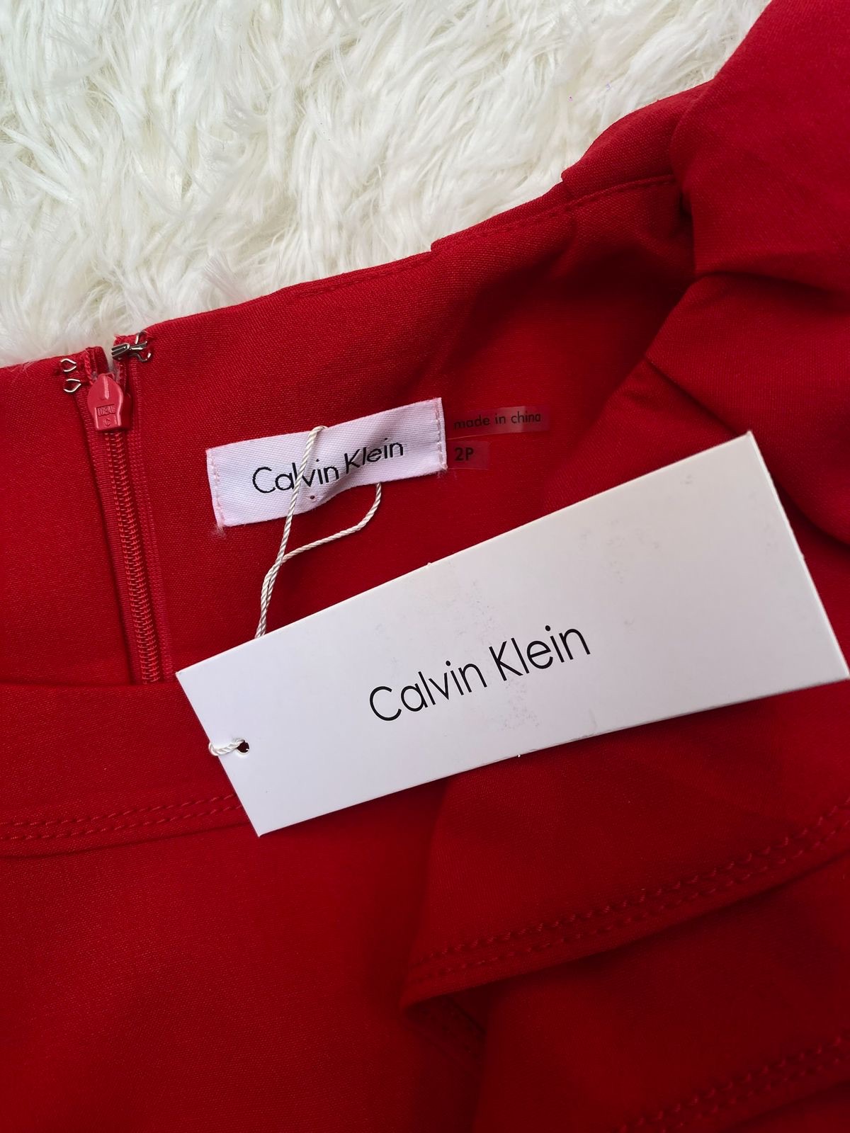 Vestido Calvin Klein rojo — miniatura 5