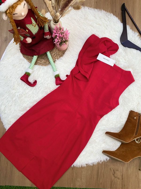 Vestido Calvin Klein rojo — miniatura 4