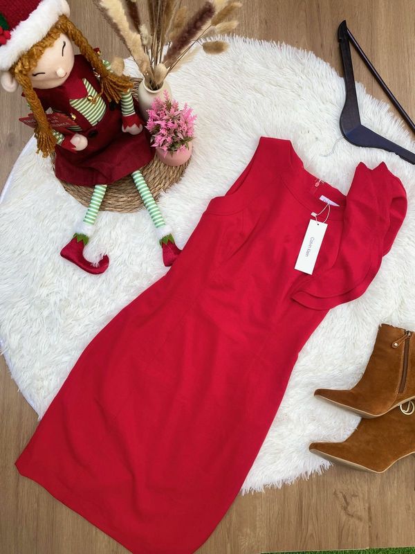 Vestido Calvin Klein rojo — miniatura 3
