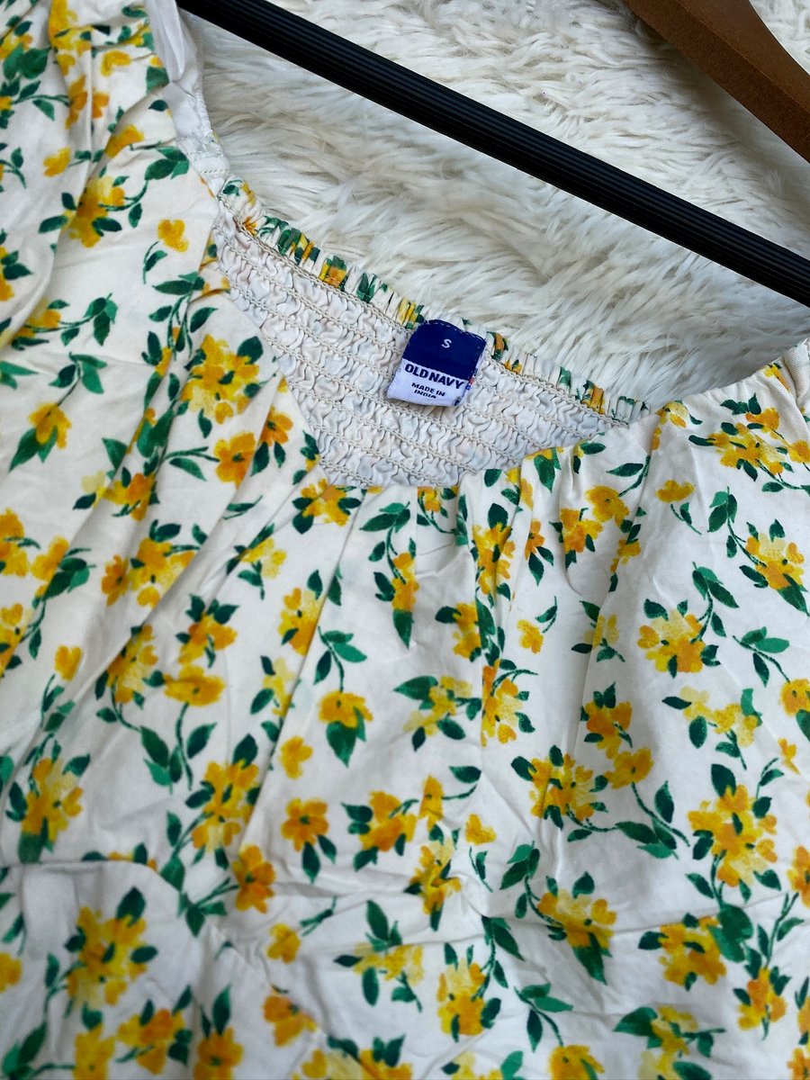 Vestido OLD NAVY blanco floreado — miniatura 3