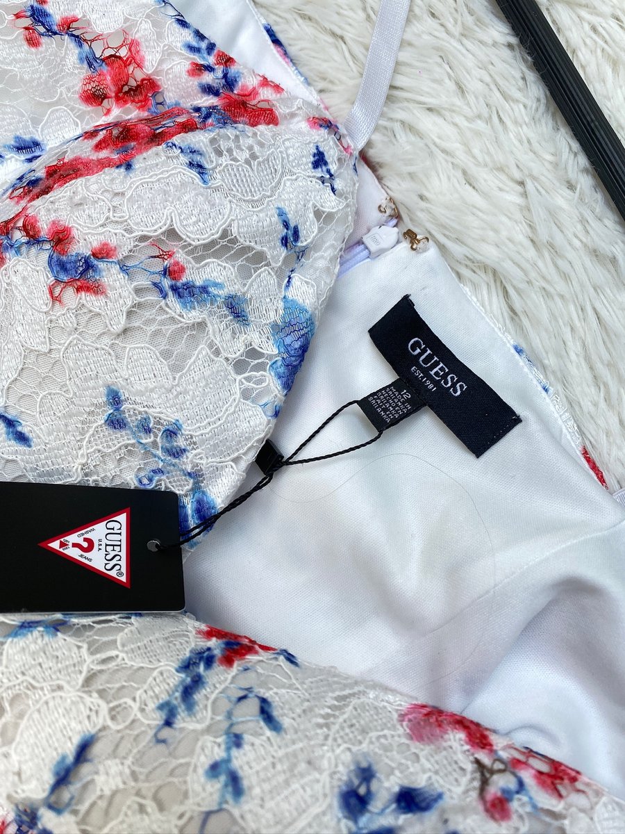 Vestido GUESS blanco floreado — miniatura 3