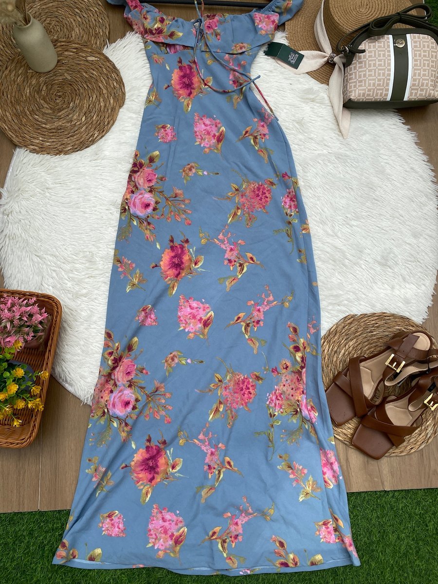 Vestido Wild Fable azul floreado — miniatura 2