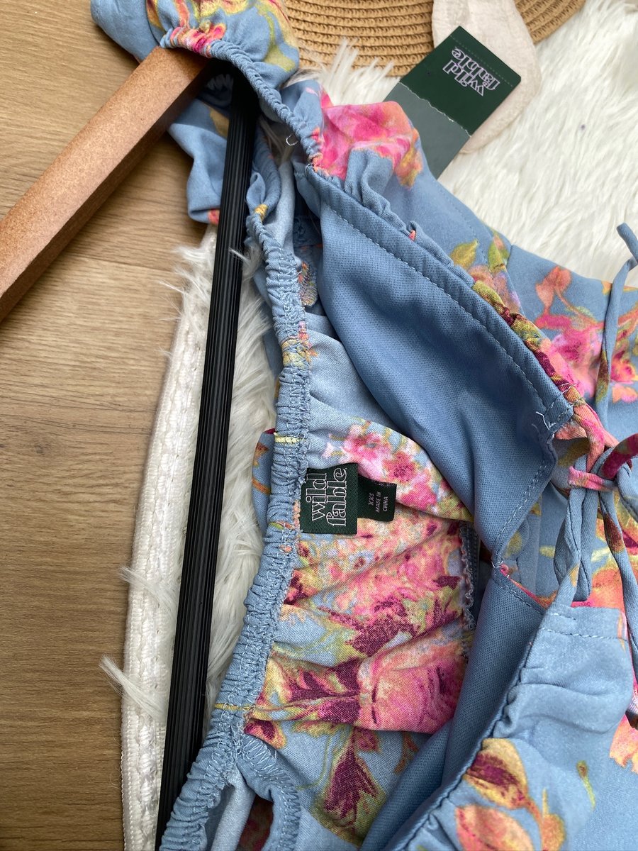 Vestido Wild Fable azul floreado — miniatura 3