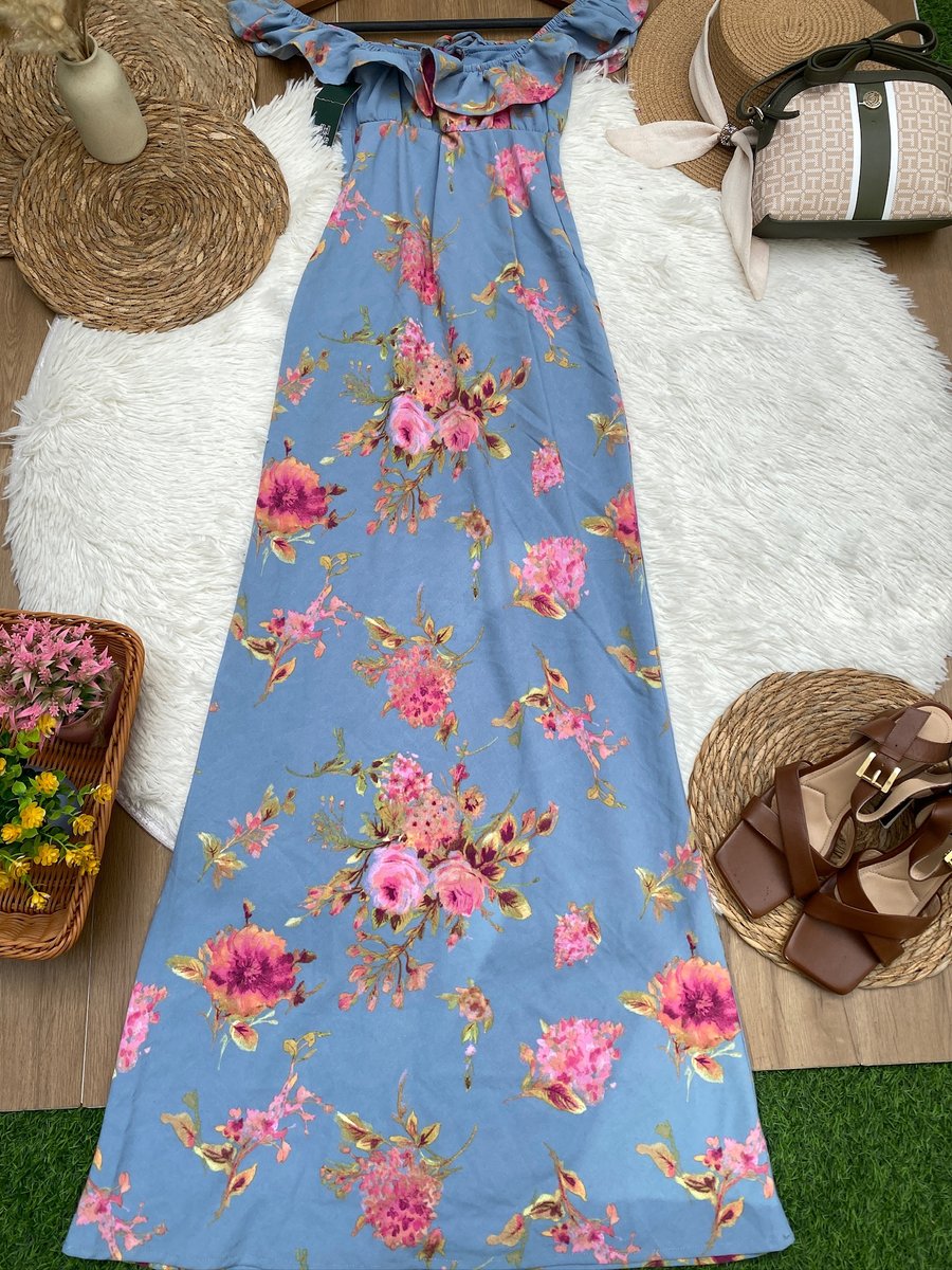 Vestido Wild Fable azul floreado — miniatura 4