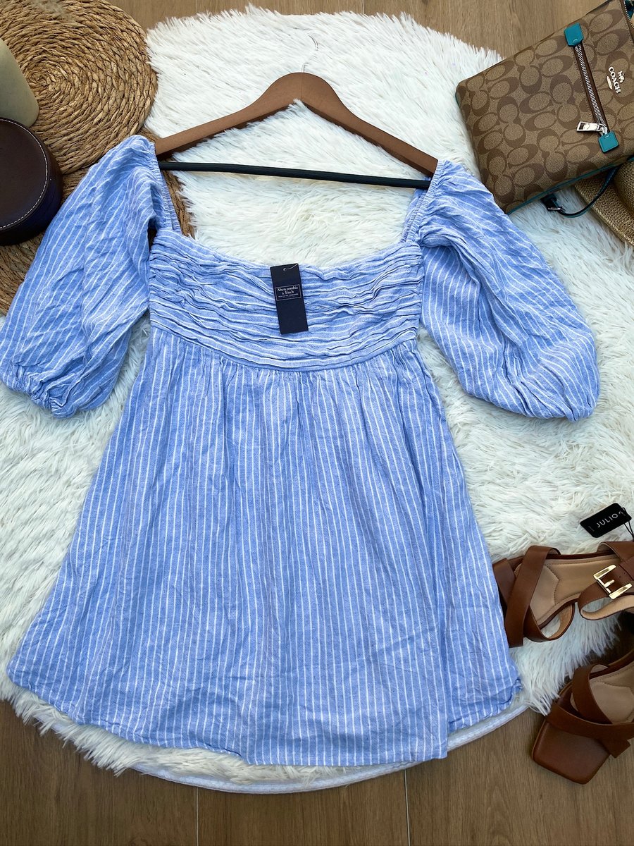 Vestido Abercrombie & Fitch azul — miniatura 2