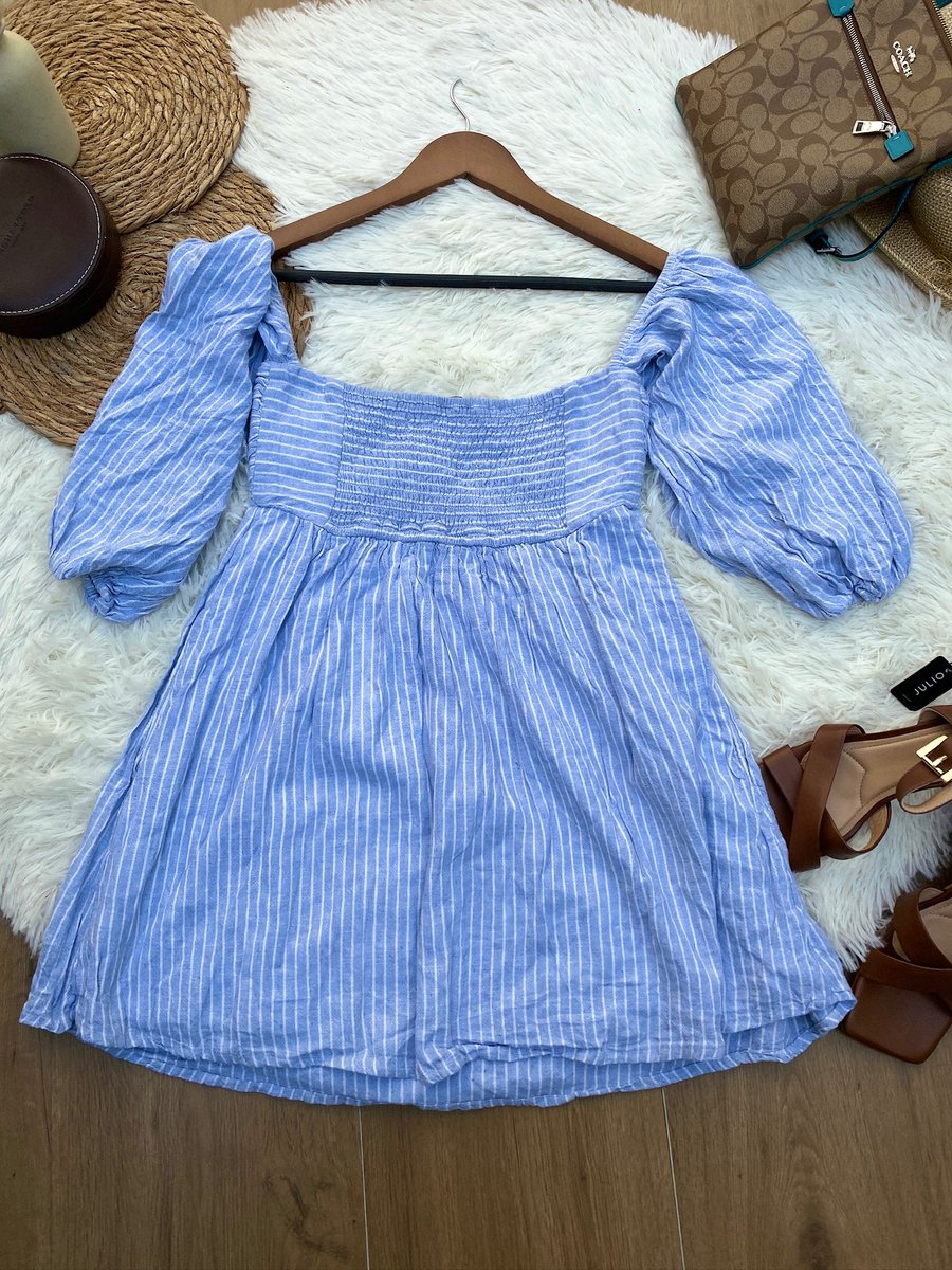 Vestido Abercrombie & Fitch azul — miniatura 4