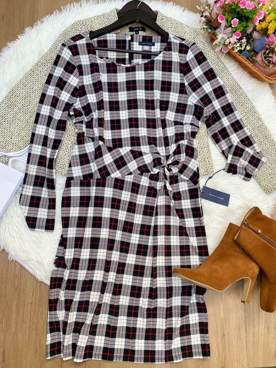Vestido Tommy Hilfiger plaid — miniatura 2