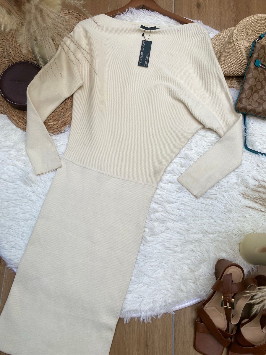 Vestido BANANA REPUBLC beige — miniatura 2