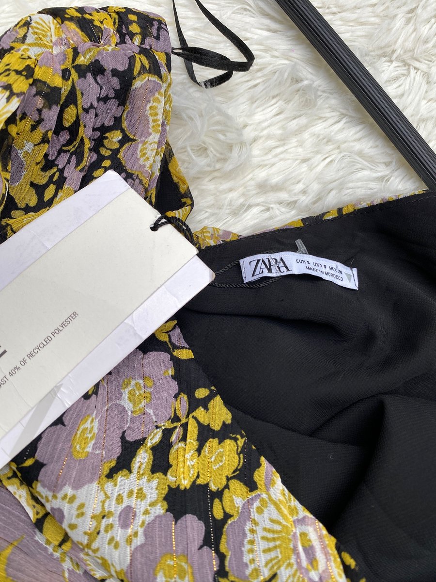 Vestido ZARA estampado floreal — miniatura 3