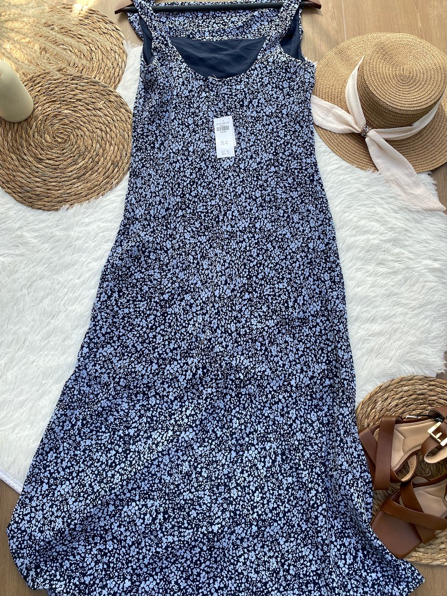 Vestido Abercrombie & Ficth Azul flroreadito — miniatura 4