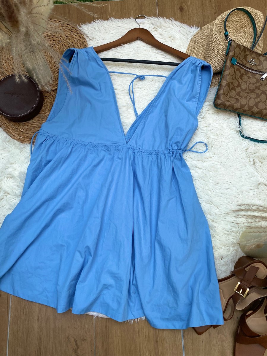 Vestido Abercrombie & Ficth Azul cielo — miniatura 4