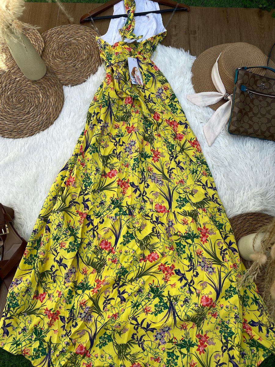 Vestido NINE EIGTH Amarillo Tropical — miniatura 3