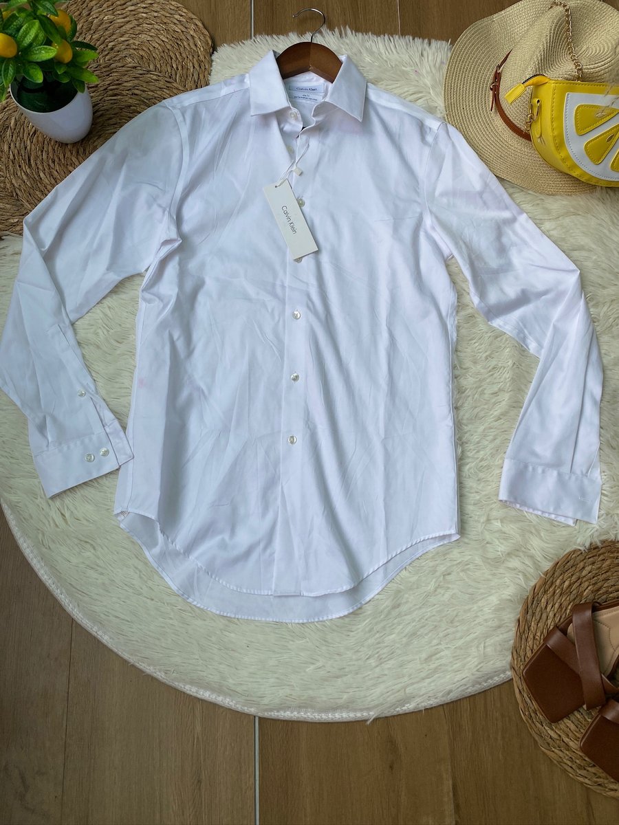 Camisa Calvin Klein Blanca Slim Fit — miniatura 2