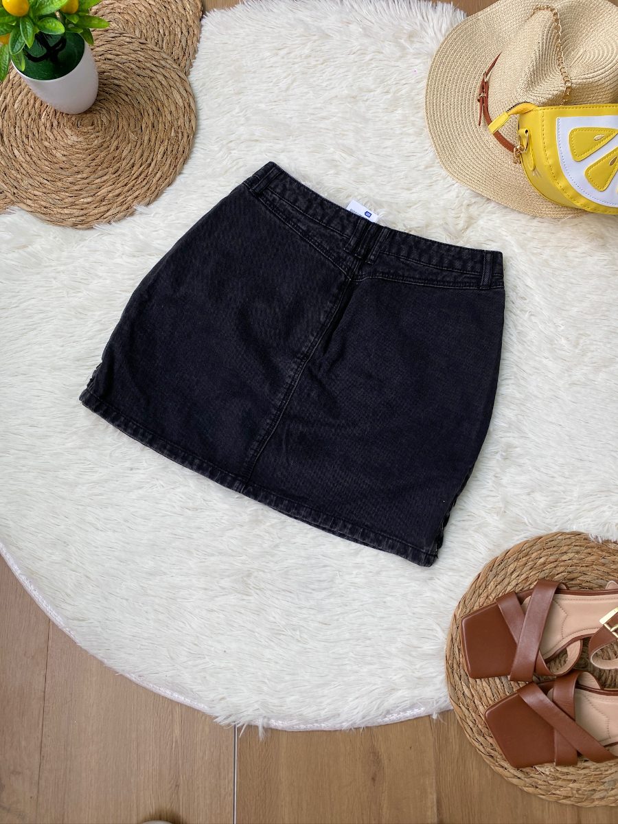 Falda Mini AMERICANA Denim Eclipse Negro — miniatura 4