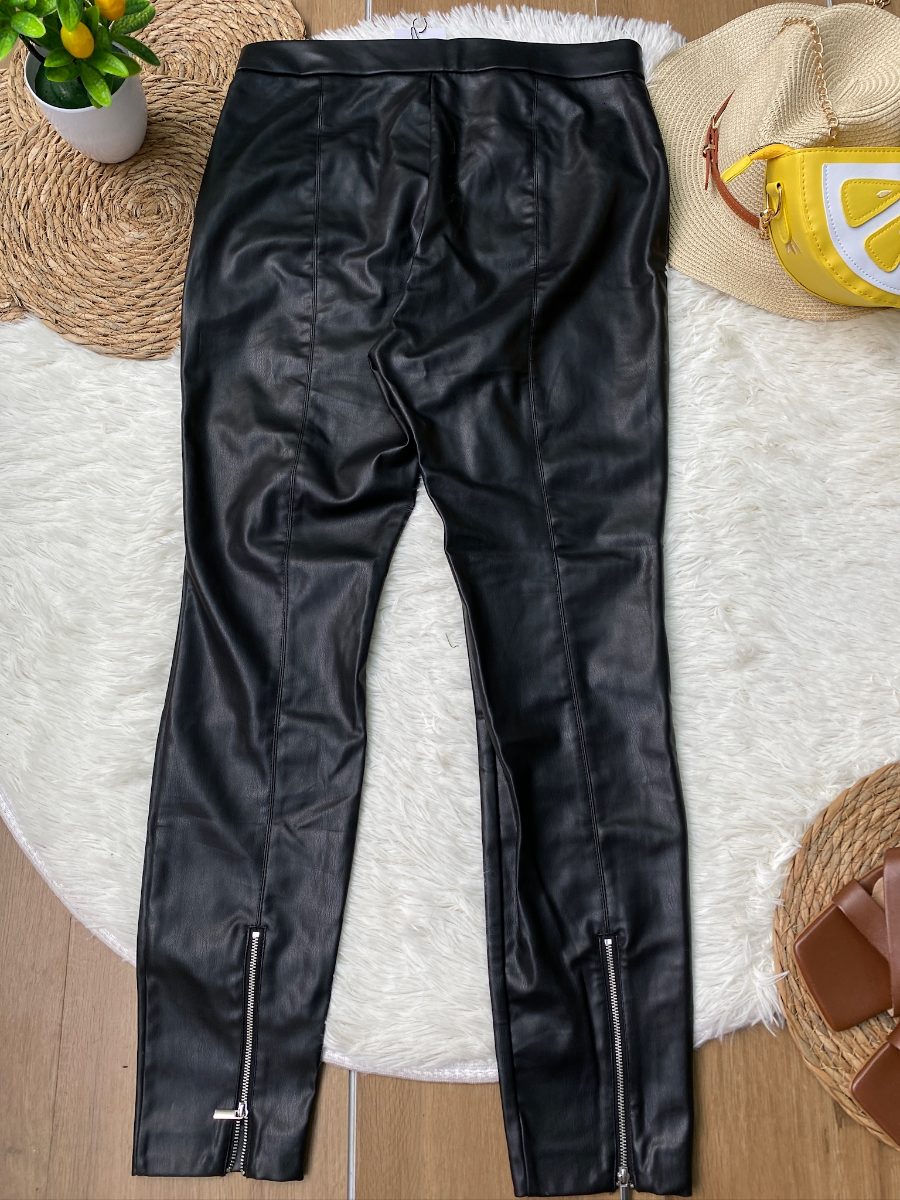 Pantalón ZARA Negro con Cremalleras — miniatura 3