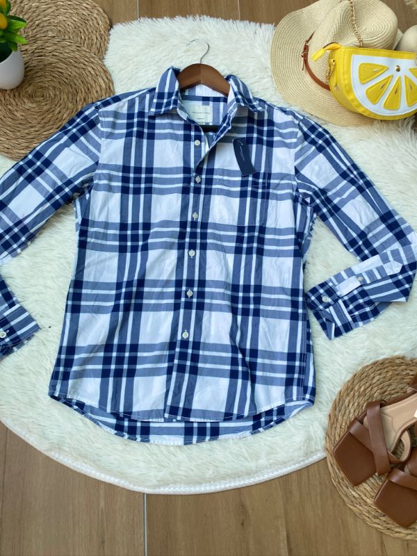 Camisa Navy Plaid AMERICAN EAGLE — miniatura 2