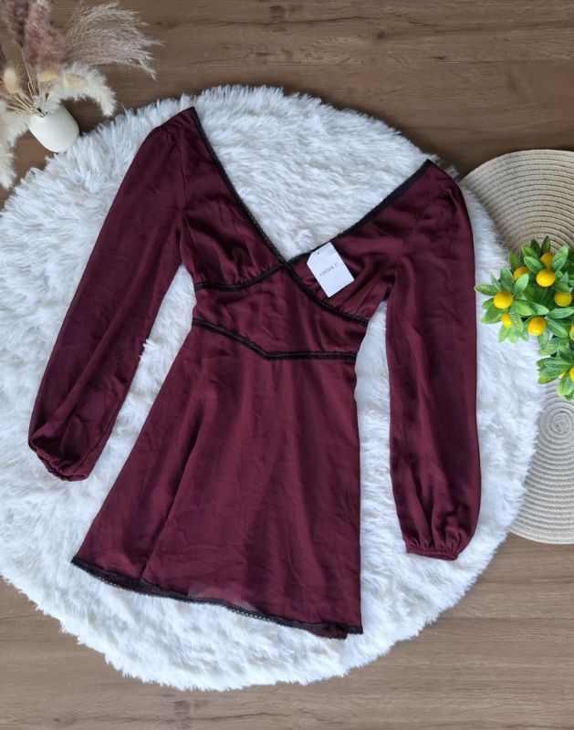 Vestido FOREVER 21 Vino Juliette — miniatura 2