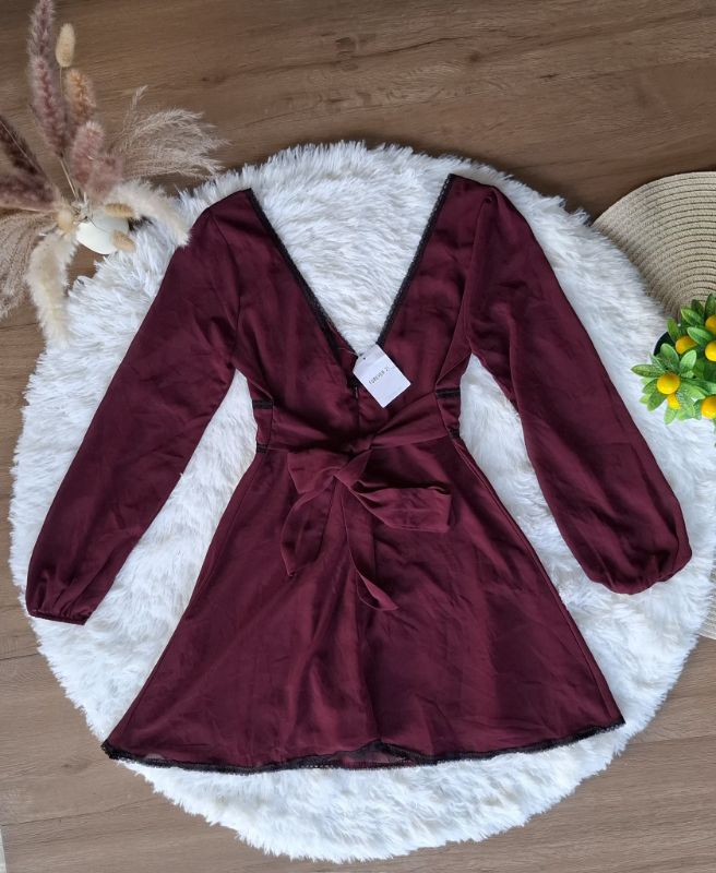 Vestido FOREVER 21 Vino Juliette — miniatura 3