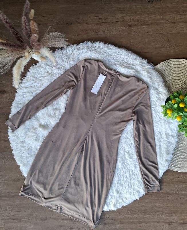 Vestido drapeado de manga larga CALVIN KLEIN — miniatura 3