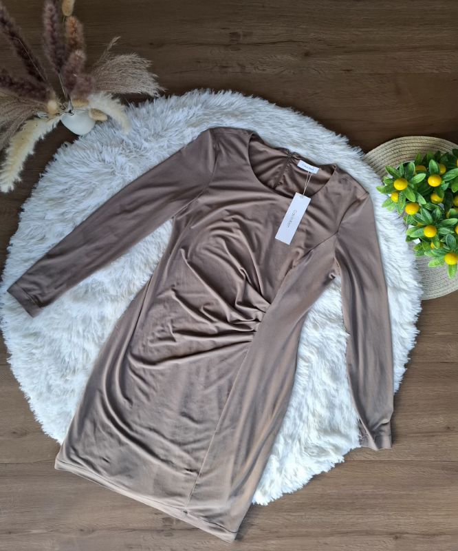 Vestido drapeado de manga larga CALVIN KLEIN — miniatura 2
