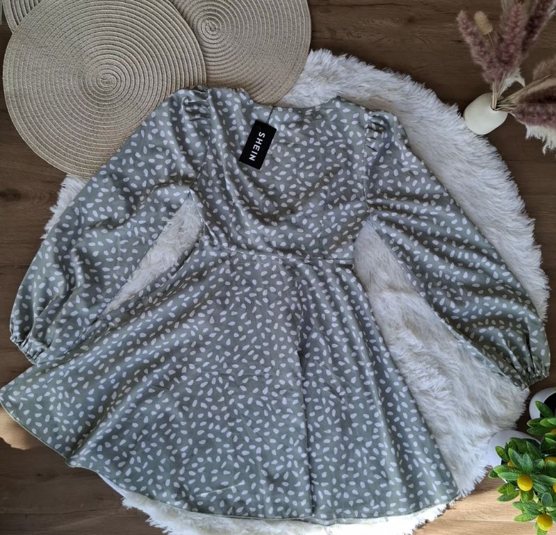 Vestido SHEIN Verde Salvia Luna — miniatura 3