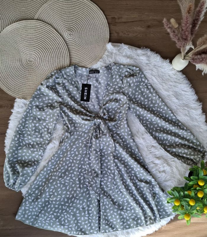 Vestido SHEIN Verde Salvia Luna — miniatura 2