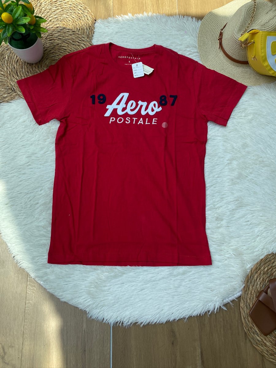 Playera AEROPOSTALE Roja Logo Bordado — miniatura 2