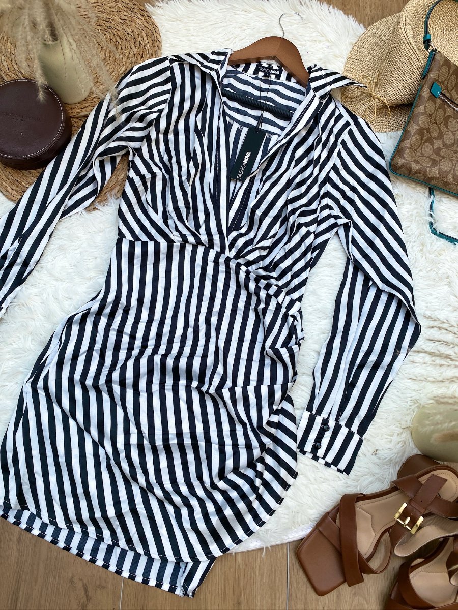 Vestido FASHION NOVA Rayas Clásicas — miniatura 2