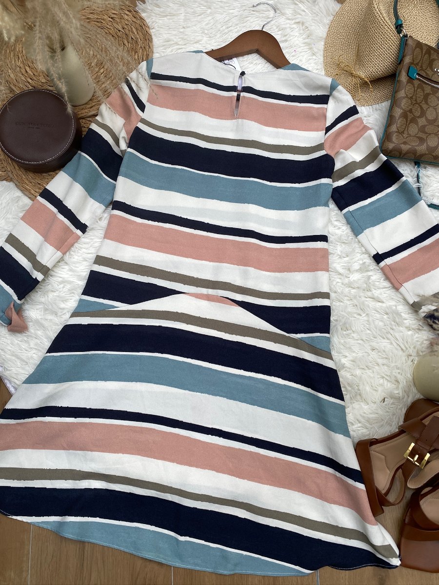 Vestido ZARA Rayas Acuarela — miniatura 3