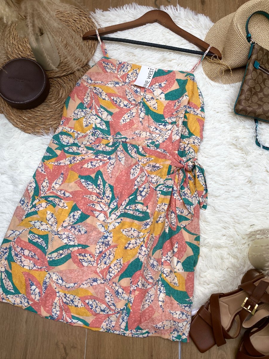 Vestido Floral Tropical NINE WEST Multicolor — miniatura 3