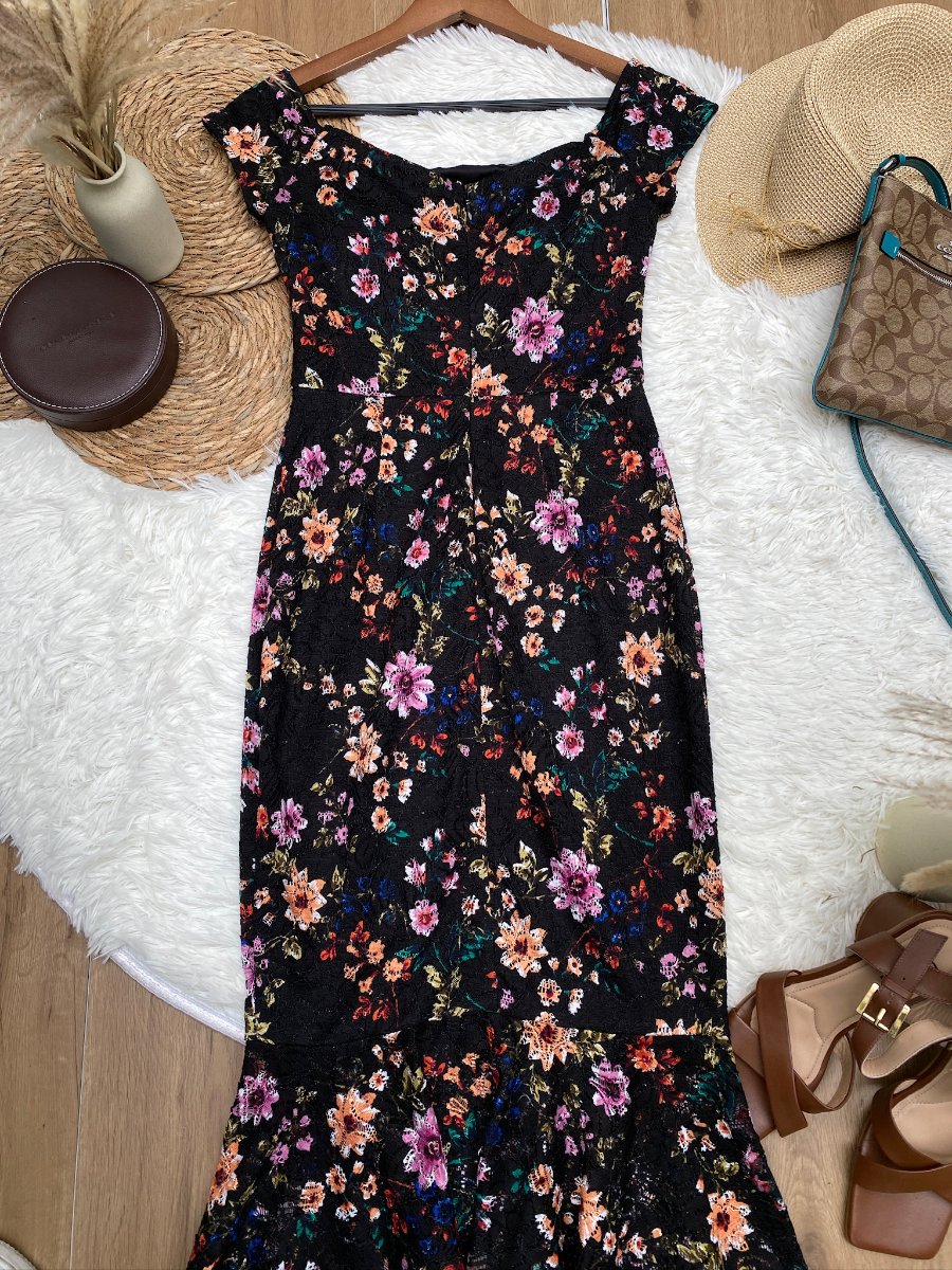 Vestido GUESS Encaje Floral Negro — miniatura 2