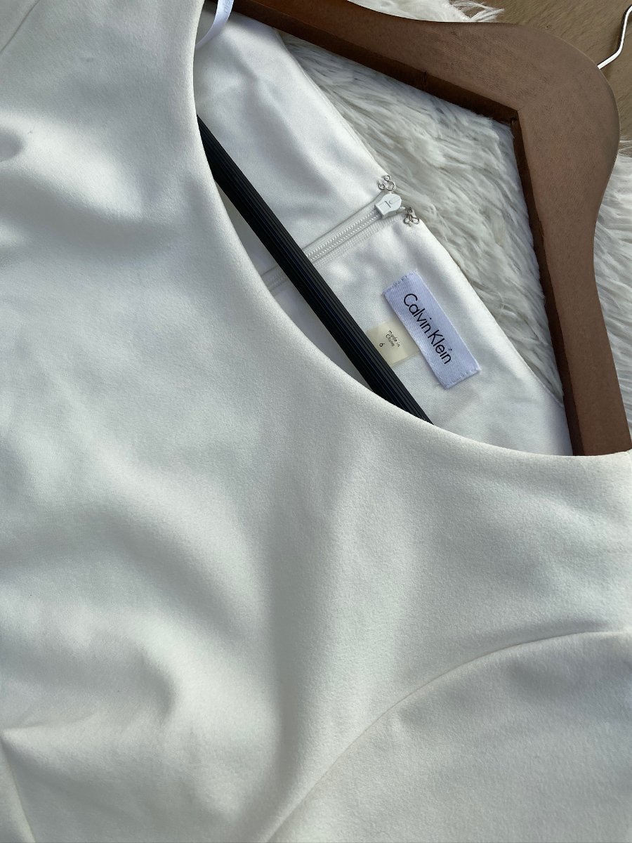 Vestido CALVIN KLEIN Elegance Marfil — miniatura 4