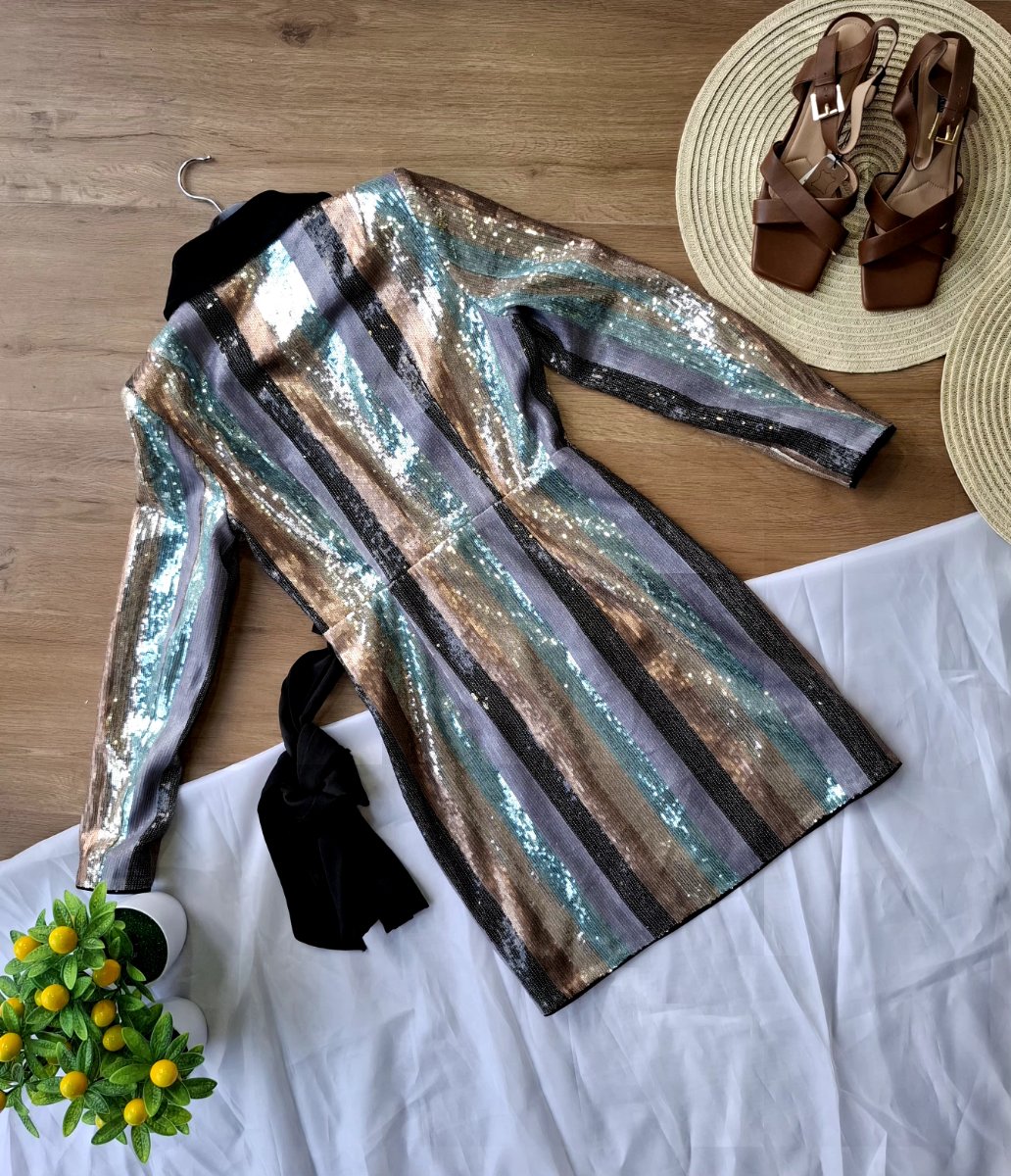 Vestido Cruzado ASOS Glam Multicolor — miniatura 3