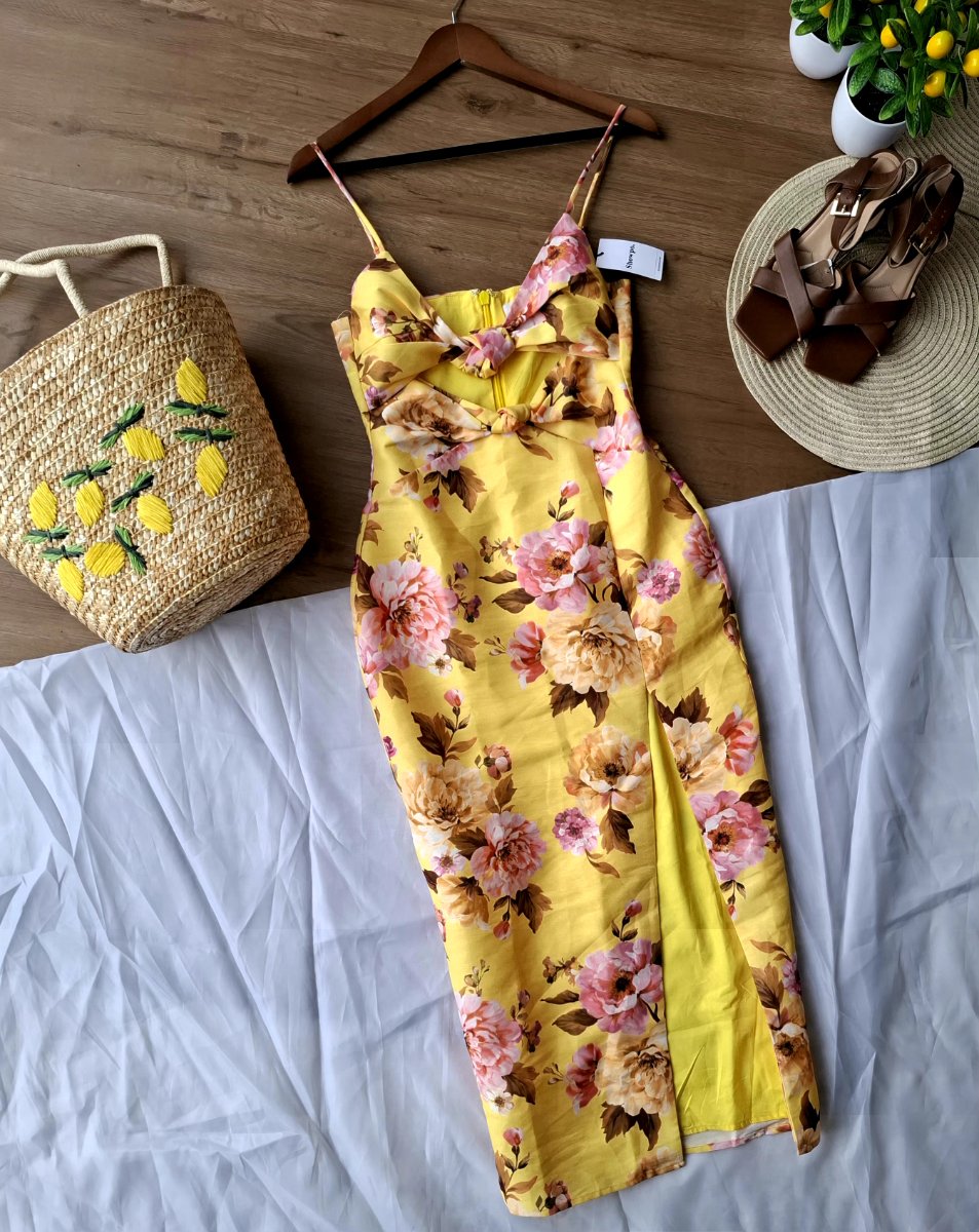 Vestido SHOWPO Floral Amarillo Soleil — miniatura 2