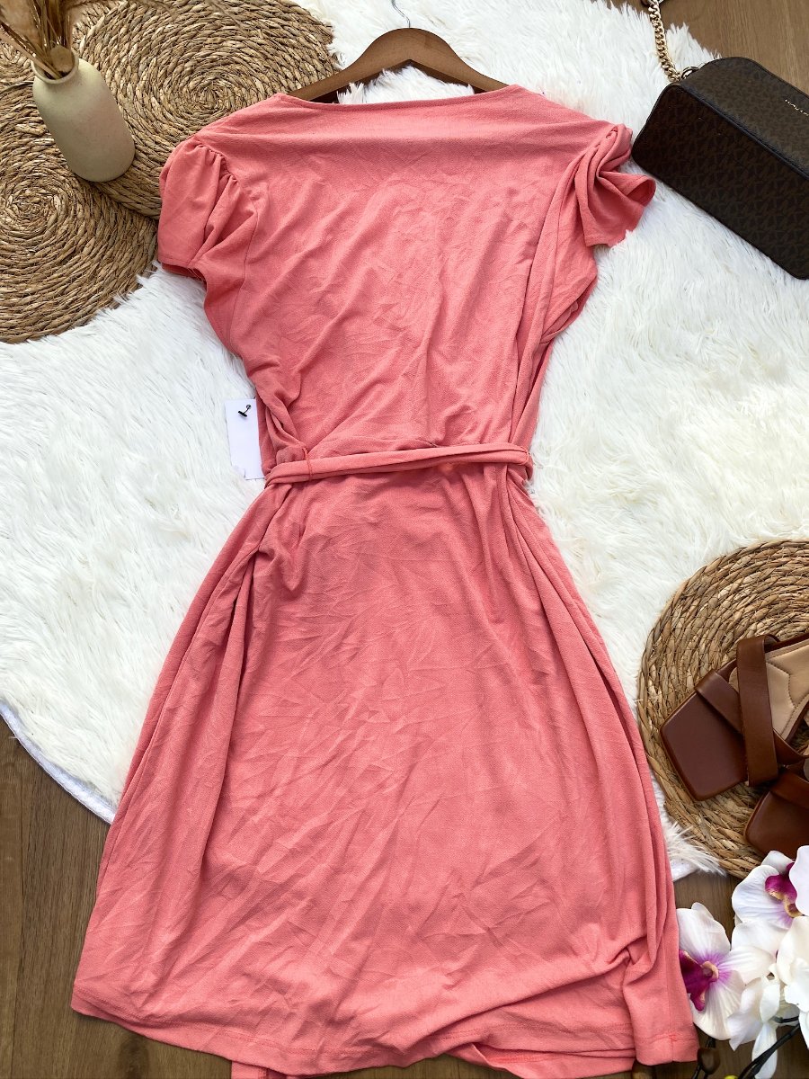Vestido NINE WEST Coral Wrap — miniatura 4