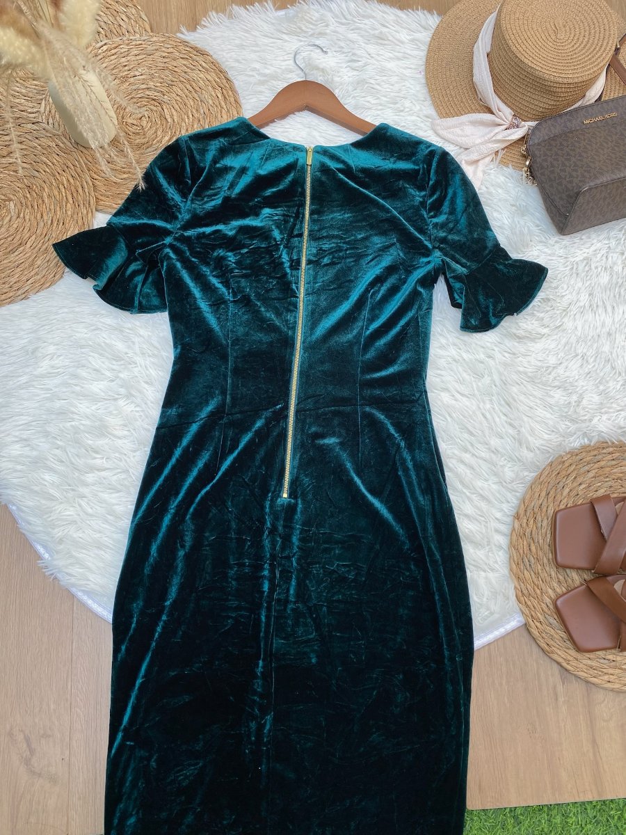 Vestido CALVIN KLEIN Brillo Esmeralda — miniatura 3