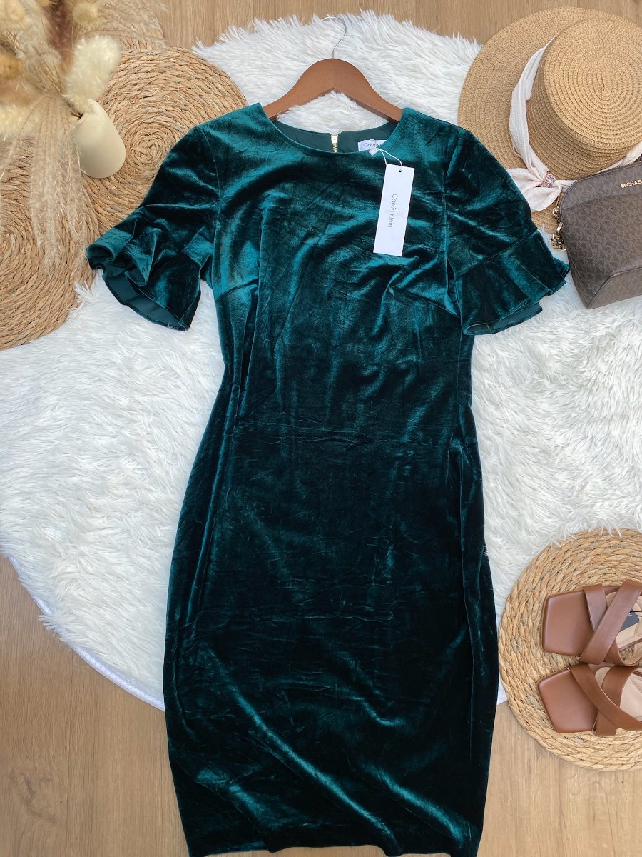 Vestido CALVIN KLEIN Brillo Esmeralda — miniatura 2