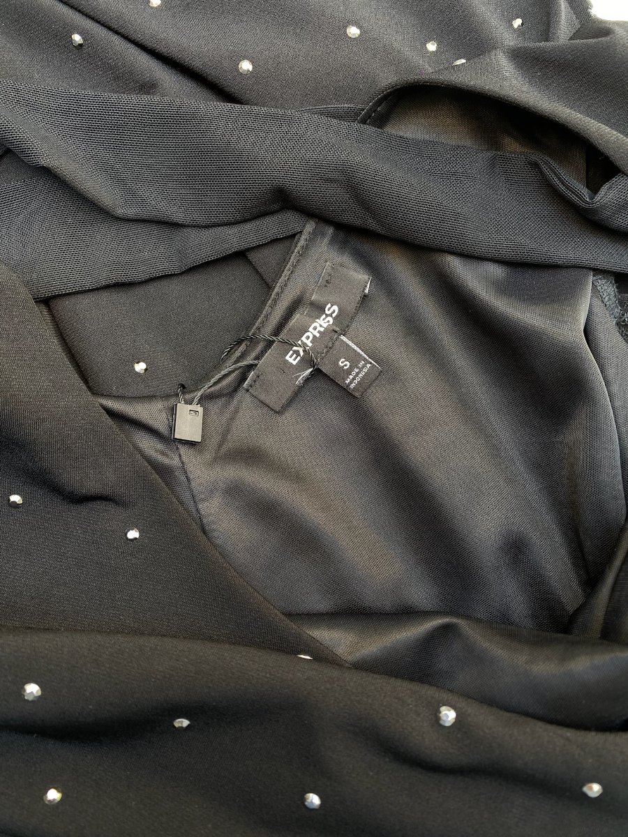 Vestido EXPRESS Negro Destellos — miniatura 3