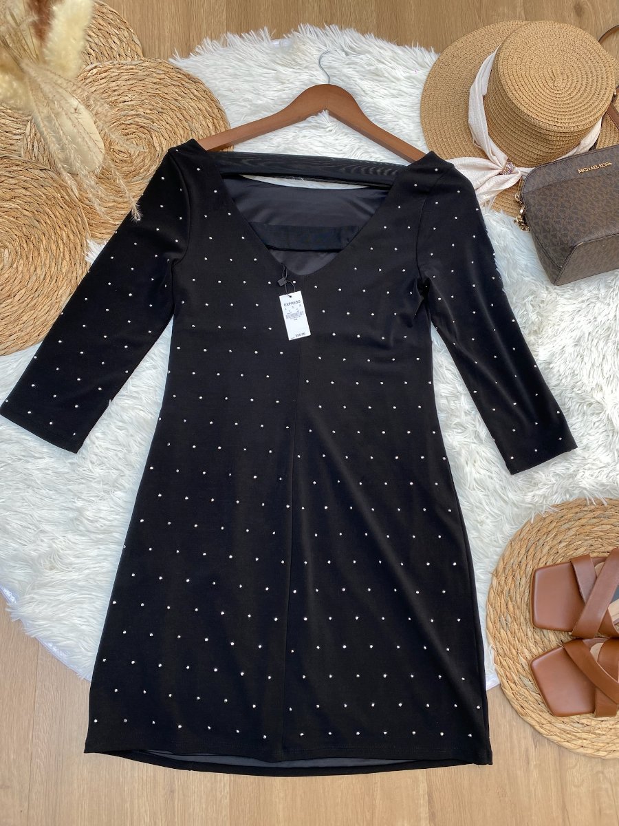 Vestido EXPRESS Negro Destellos — miniatura 2
