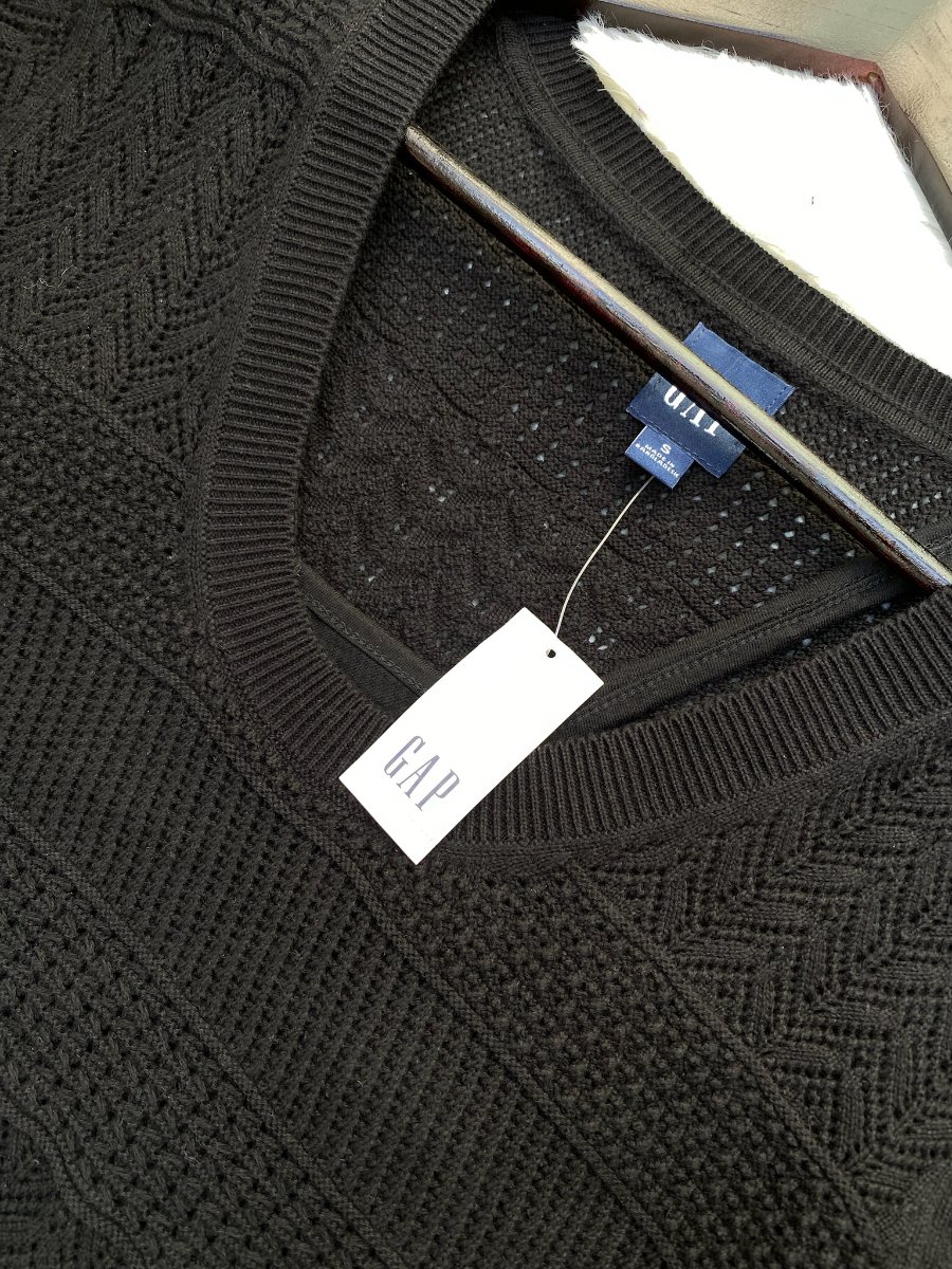 Vestido GAP Tejido Negro Midi — miniatura 4