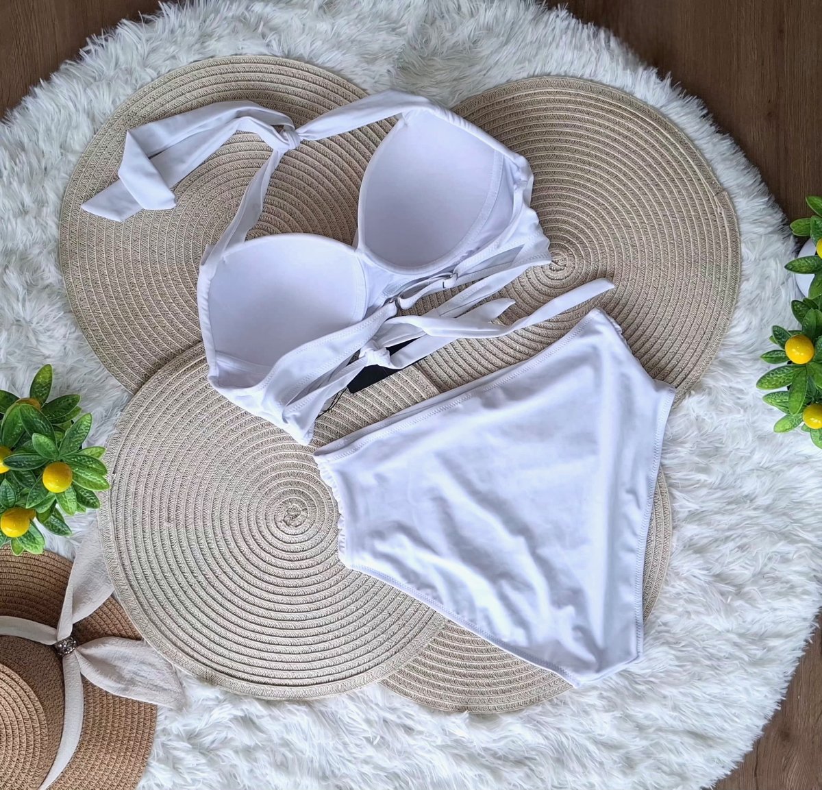 Bikini Blanco TEMPT ME de Cintura Alta — miniatura 3