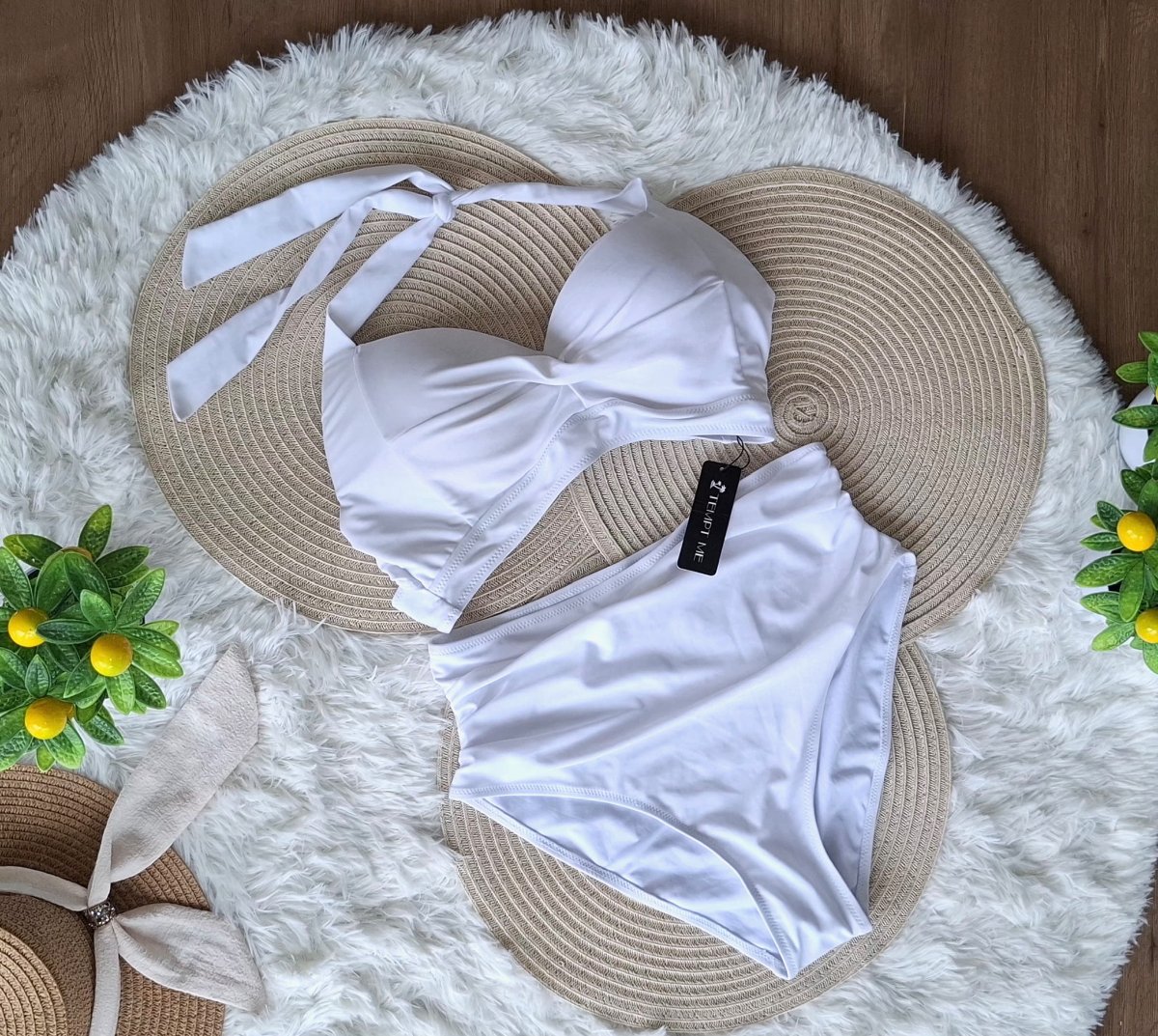 Bikini Blanco TEMPT ME de Cintura Alta — miniatura 2