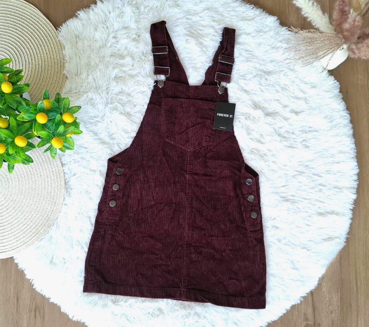 Vestido Overol FOREVER 21 de Pana — miniatura 2