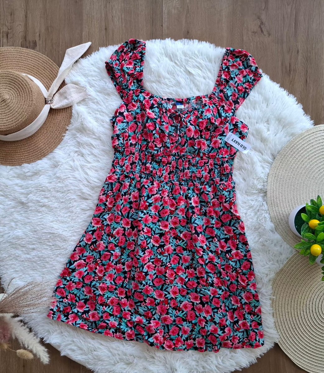 Vestido Floral OLD NAVY con Cintura Smock — miniatura 2