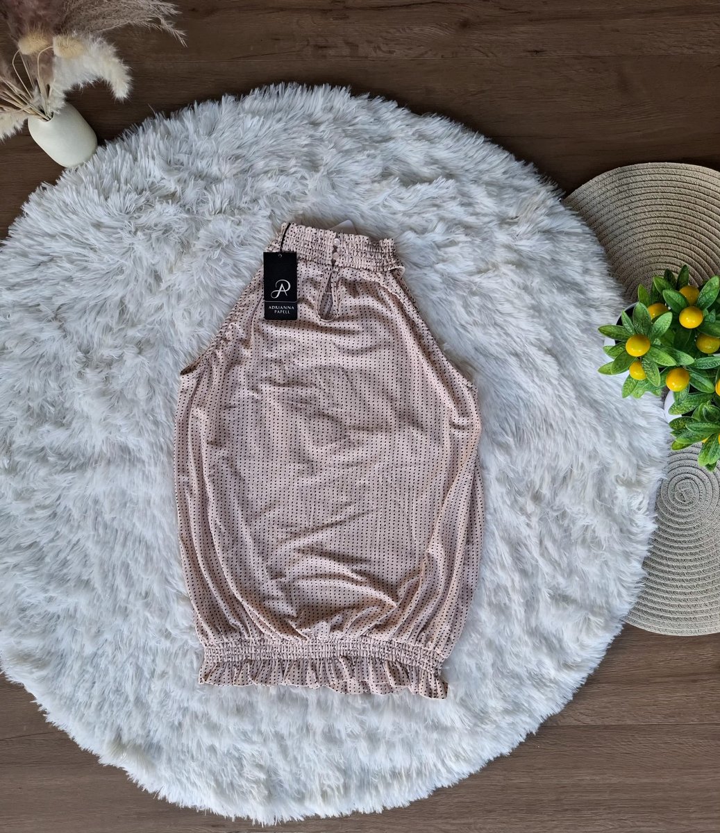 Blusa ADRIANNA PAPELL Halter Lunares Elegantes — miniatura 3