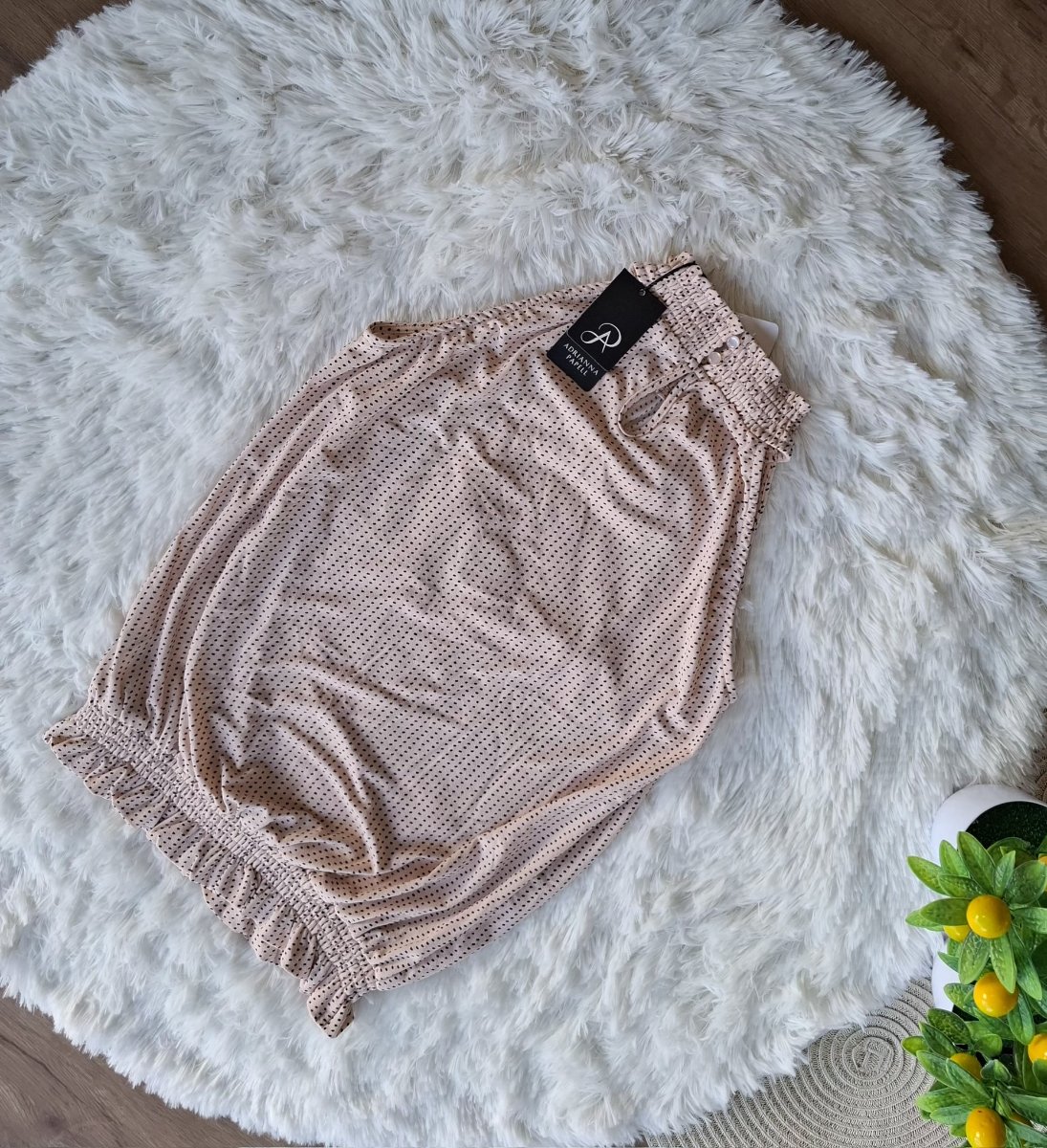 Blusa ADRIANNA PAPELL Halter Lunares Elegantes — miniatura 5