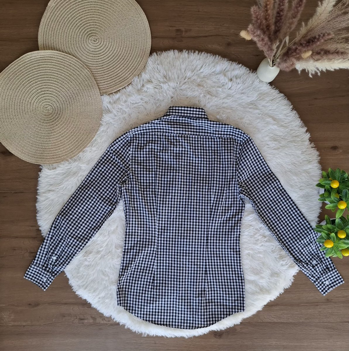Camisa Oxford Gingham H&M — miniatura 3