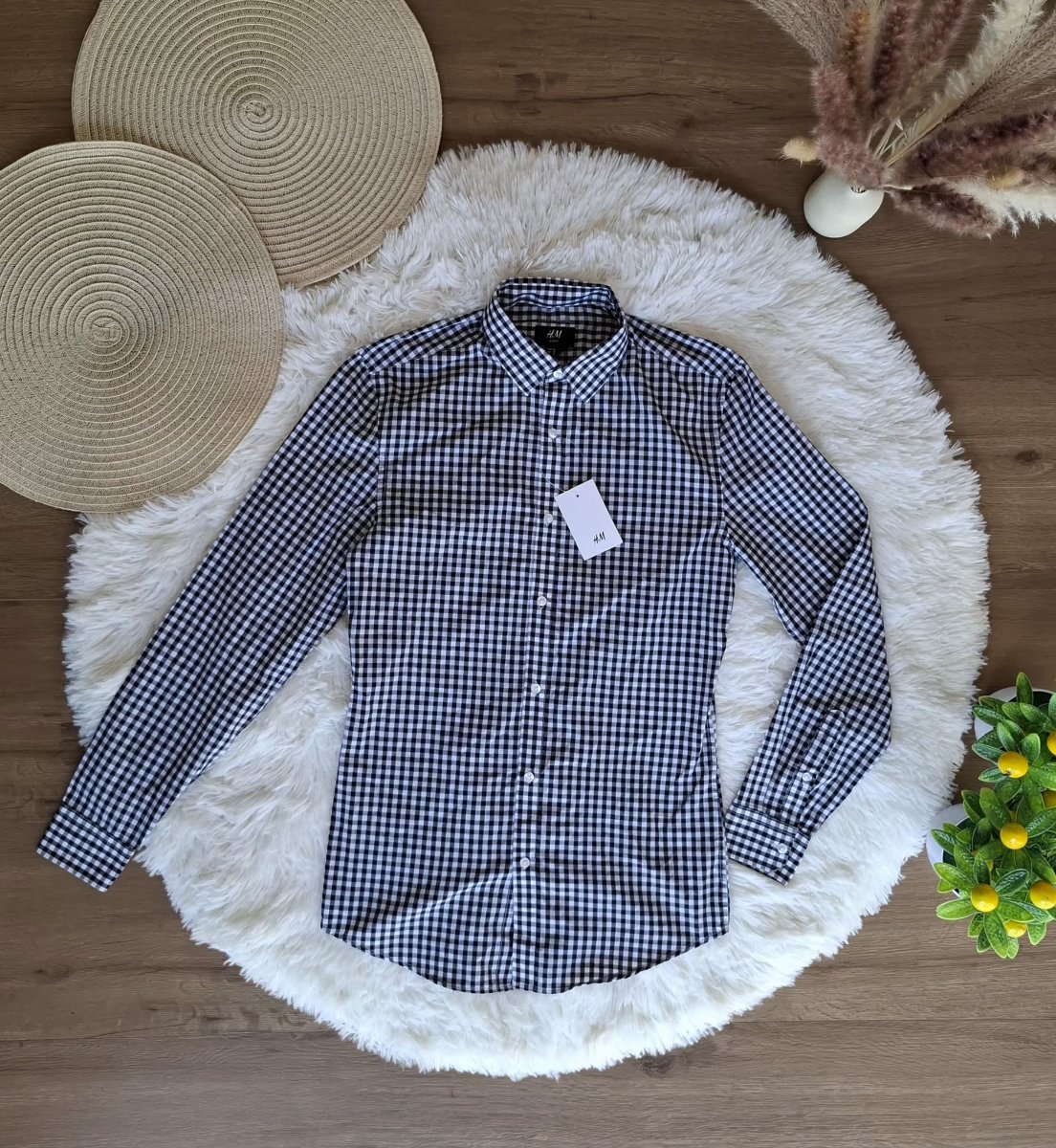 Camisa Oxford Gingham H&M — miniatura 2