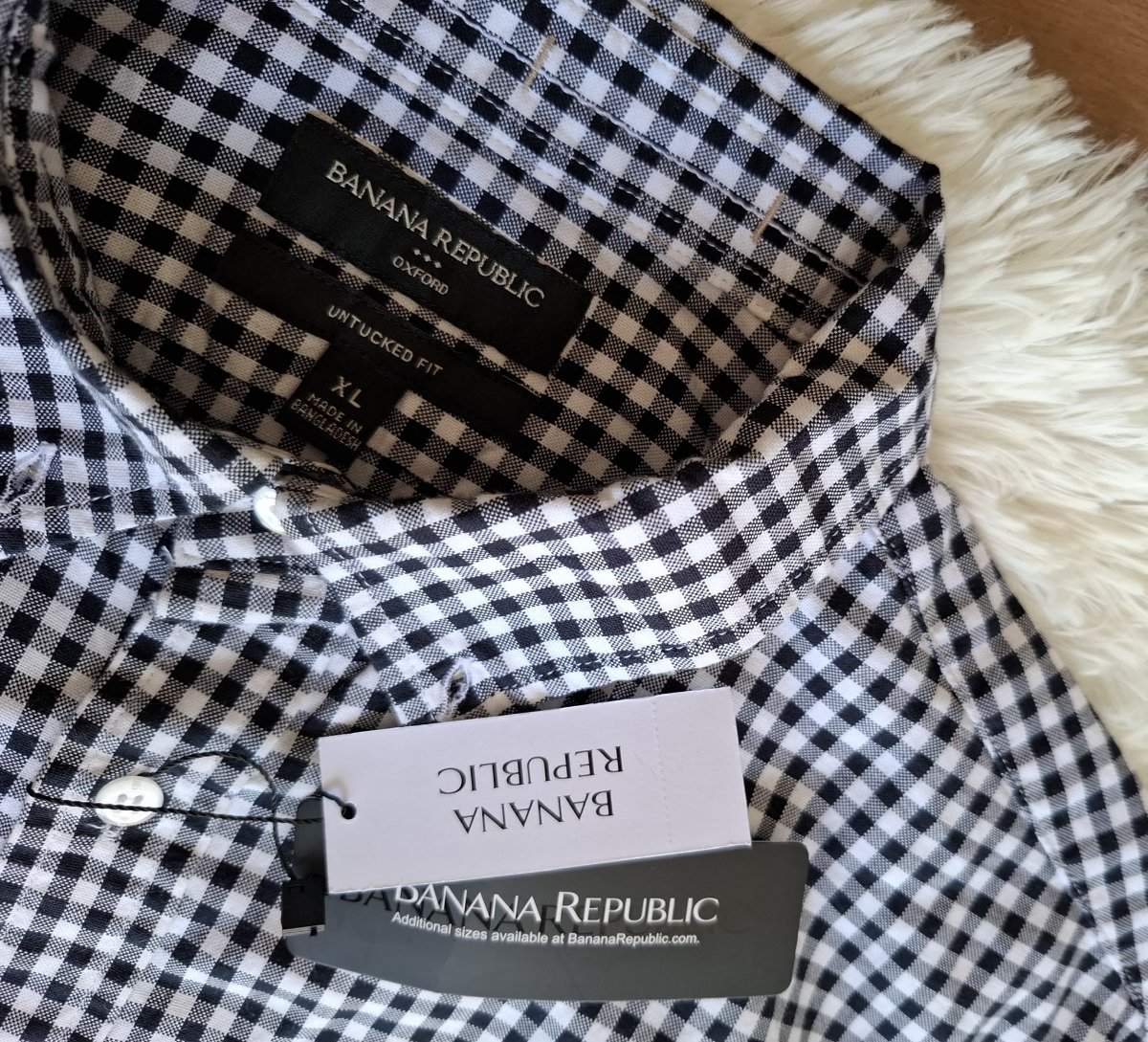 Camisa Oxford Gingham BANANA REPUBLIC — miniatura 4