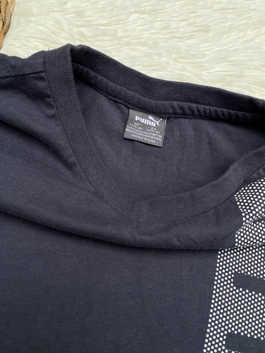 Playera PUMA Logo Vertical Gris — miniatura 4